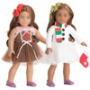sweet dolly 18 Inch Christmas Doll Clothes Costumes, Doll Accesories, 18 Inches Doll Christmas Party Dress Snow Man Gingerbread Man Outfits for 18 inch Doll