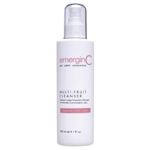 emergin C Gentle Multi-Fruit Cream Cleanser - Face Wash with Natural AHA + Vitamin C from Natural Fruit Extracts - Removes Dead Skin (8.1 oz, 240 ml)