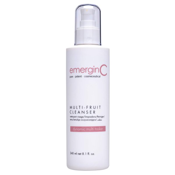 emergin C Gentle Multi-Fruit Cream Cleanser - Face Wash with Natural AHA + Vitamin C from Natural Fruit Extracts - Removes Dead Skin (8.1 oz, 240 ml)