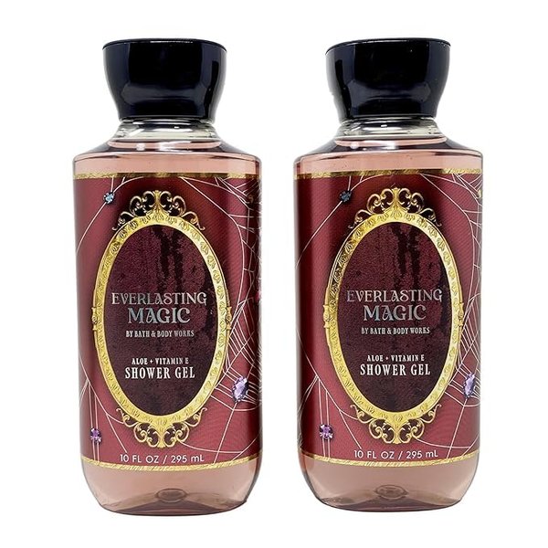 Everlasting Magic Aloe + Vitamin E Shower Gel by Bath n Body Works, Full Size, 10 fl oz/295 mL each, Pack of 2