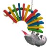 Bird Chew Toys - Parrot Cage Bite Toy Wooden Blocks Bird Parrot Toy for Small and Medium Cockatoos and Various Birds