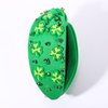 CEALXHENY St. Patrick's Day Headband for Women Green Shamrock Headband Embellished Crystal Rhinestone Knotted Headband St. Patrick's Day Hair Accessories Outfits Irish Holiday Gifts (Shamrock 2)