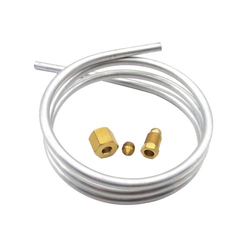 Meter Star 1/4" Aluminum Tubing Kit with Compression Olive Fittings M10x1 Female and Male Length 39.5 Inch for Gas Water Heater,Furnace Heater and Valve Pilot Burner Tube Pipe Assembly Parts