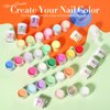 BORN PRETTY Acrylic Powder Set 36 Colors Spring Summer Acrylic Nail Powder Nude Pink Red Green Blue Purple Professional Polymer 3D Acrylic Nail Art Kit for French Nails Extension Nail Carving