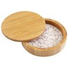 Totally Bamboo Barkeeper's Salt Box, Margarita Salt Rimmer for Cocktail Drinks, Home Bar Accessory with Magnetic Swivel Lid