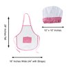 Super Z Outlet 12pc Set Complete Kids Cooking and Baking Apron With Pocket and Chef Hat Dress Up Set, Red Chef Costume for Career Role Play One Size