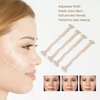 Face Bands with Clips 4Pcs Women Adjustable Elastic Band Face Lifting Stretching Strap Face Lifting Patch for Hair White