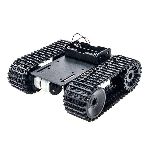 SZDoit Professional Smart RC Robot Tank Car Chassis Platform TP101 for Arduino/Raspberry pi, Metal Tracked Science Robotic Model with Plastic Caterpillar Chain, Remote Control Programmable Robotics