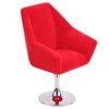 Agatige Miniature Chair, Rotate Flocking Chair Dollhouse Furniture for 1:12 Miniature Doll House Accessories(Red)