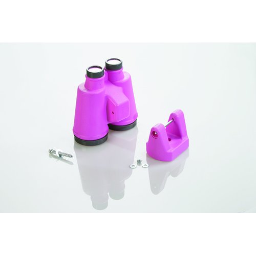 Plastic Playset Binoculars, Pink | Compatible with Most Wooden Swing Sets | Imaginative Play | Hardware Included | Easy to Install | DIY Playground | Oversized Accessory