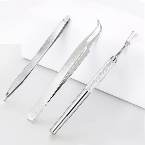 Rypet Tick Remover Tool Set - Stainless Steel Tick Remover Kit for Cats Dogs and Humans(Pack of 3)