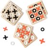Meooeck 6 Pieces Wooden Tic Tac Toe Game Mini Board Game Xo Chess Board Game Family Game Toys Birthday Party Favors, Goody Bag Stuffers