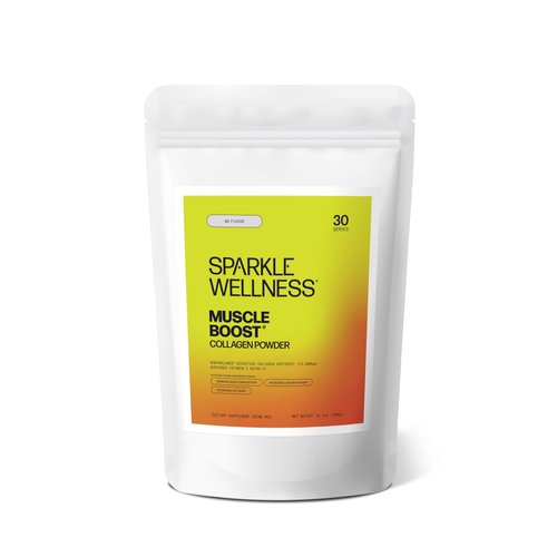 Sparkle Wellness Muscle Boost (No Flavor) [30-Serves] | Collagen Supplement Powder with Hydrolyzed BODYBALANCE Collagen Peptides & Buffered Vitamin C | Improves Body Composition