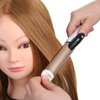 IBLUES 26"-28" Mannequin Head with 60% Real Hair, Hairdresser Practice Training Head Cosmetology Long Hair Manikin Doll Head with 9 Tools and Clamp - #27 Golden, Makeup On