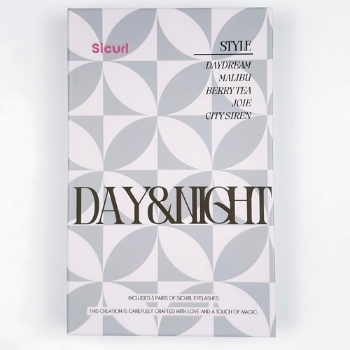 Sicurl The Day&Night Lashes Pack, 5 different mixed eyelash styles, Individual Lashes, Easy to Apply, No Lash Glue Included, 5 Sets of Eyelashes