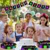 Glow Neon Party Supplies Kit for 24 Guests - 97 Pcs Including Plates, Forks, Napkins, Bunting - Ideal for Blacklight Neon-Themed Parties
