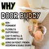Door Buddy Child Proof Door Lock & Cat Door Stopper. Adjustable Door Strap Latch to Baby Proof Door & Keep Toddler out of Cat Food & Litter Box. Easy Pet & Baby Gate with Cat Door Interior Alternative