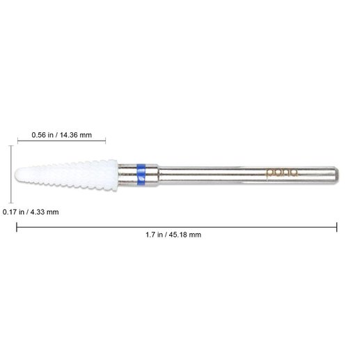 Pana Professional - Small Cone White Ceramic Bit 3/32" Shank Size - Nail Drill Bit for Dremel Machine