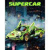 Sosuy 1:18 Super Sports Car Model Building Bricks Sets - 586pcs MOC Rally Car Raceing Engineering Toys for Play and Display - Model Toy Gift Idea for Adults Boys