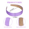 ACO-UINT Purple Headbands for Women, Satin Head Bands for Women's Hair Wide Headbands, Non-silp Thick Headbands Hair Accessories for Women