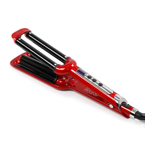 Ceramic Hair Crimper Iron Hair Waver 3 Barrel 0.6 inch / 16mm Perm Instant Curls Crimping Hair Curling Iron Valentines Day Gifts for Women Professional Crimping Iron