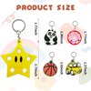 GADMEXILY 40PCS Cartoon Keychain Party Favors for Kids, Bulk Keychains for School Classroom Treasure Box Prizes, Goodie Bag Stuffers Supplies, Carnival prizes, Birthday Party Supplies Gift
