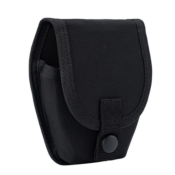 TACNEX Handcuff Case w/Belt MOLLE Strap Clip Cuff Pouch fits Standard Chained/Hinged Handcuffs Nylon Holster Holder Police Law Enforcement Security Corrections Officer Top Flap w/Snap