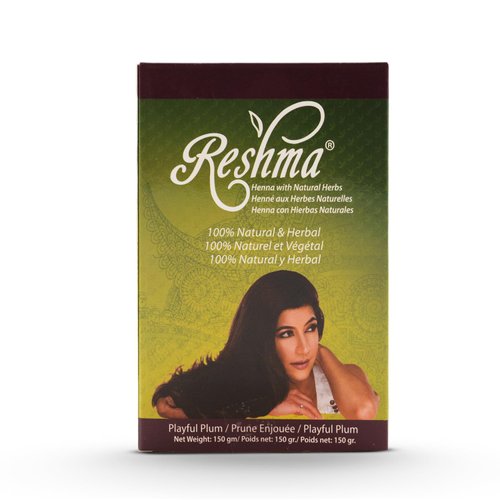 Reshma Beauty Classic Henna Hair Color | 100% Natural, For Soft Shiny Hair | Henna Hair Color, Gray Coverage| Ayurveda Hair Products (Playful Plum, Pack Of 1)