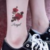 6 Sheet small fake Rose tattoo for women Girls,Temporary Tattoos blue red flower,waterproof and Long Lasting sexy tattoos flowers -include purple pink yellow rose flowers, butterfly