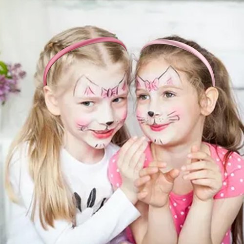 26 Pcs Satin Headbands for Girls DIY Craft Headband 1cm (0.4 inch) Ribbon Girls Headband Fashion Colorful Satin Coverd Hair Band Craft, 26 Colors