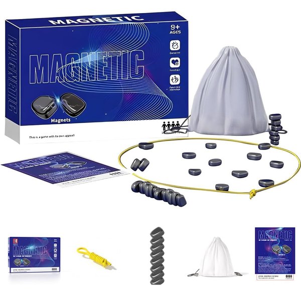 Magnetic Chess Game - 2025 New Family Board Games Set - Fun Table Top Magnet Chess Game, Magnet Game 2 Player Party Travel Fun Games Table Top Magnet Strategy Game (1 Set)