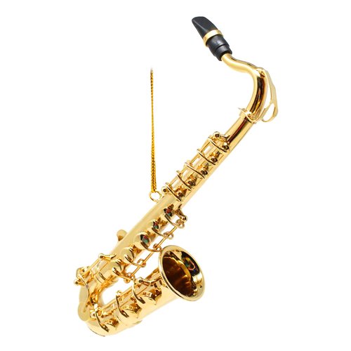 Broadway Gifts Gold Tenor Saxophone Christmas Tree Ornament 4.25 inches