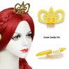 Long Red Braid Princess Wig + Crown Hair Comb + Wig Cap Pre-styled Red Wigs Synthetic Fiber Hair for Women Halloween Party