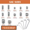 360 Pcs 25 Size Set Screw Assortment Kit Metric & SAE Allen Set Screws for Bathroom Fixture 304 Stainless Steel Internal Hex Drive Cup-Point for Door Knob, Faucets(M3-M8, 1/8"-40 to 5/16"-18)