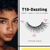 Lashes False Eyelashes Soft Faux Mink False Lashes 11MM False Lashes Chiref Fluffy Curly False Eyelashes 3D 7 Pairs T10-Dazzling