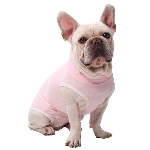 SAWMONG Dog Recovery Suit, Recovery Suit for Dogs After Surgery, Dog Spay Surgical Suit for Female Dogs, Dog Onesie Body Suit for Surgery Male Substitute Dog E-Collar Cone, Pink, Medium