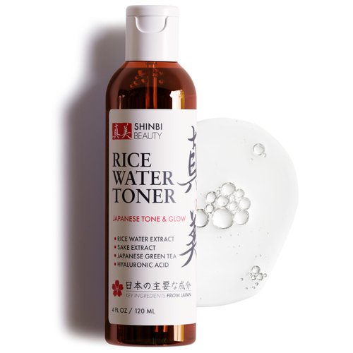 Shinbi Beauty Japanese Rice Water Toner - Contains Sake Extract, Green Tea &amp; Hyauronic Acid - 99%...