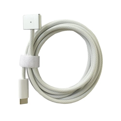 AJJ 140W USB C to Magnetic 3 Charging Cable Compatible with MacBook 2021-2024 M1 M2 M3,2M-White
