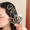 2 Pcs Brown Cheetah Hair Clip Cut Out Geometric Bangs Clips Side Clips Suitable for Women and Girls to Wear in Any Occasion(YD)