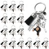 PHAETON 20PCS Hairdresser Hair Dryer Scissor Comb Keychain with Tassel and Diamond Hair Stylist for Barber Hairdresser Gifts Hair Stylist Gifts Hairdresser Keychain