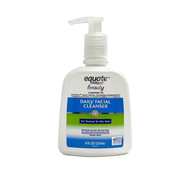 Equate Beauty Daily Facial Cleanser for Normal to Oily Skin, 8 Fl oz