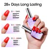 Gellen Gel Top Coat and Base Coat 2 Pcs 18ml Superior Base Coat Top Coat Set No Wipe Soak Off Ultra Glossy Top Coat Gel Nail Polish UV LED Clear Nail Polish Long Lasting for 28+ Days