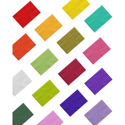 qiqee 24 Colors Paper Napkins Guest Paper Disposable Towels Napkin Paper Hand Towels for Wedding, Dinner, Birthday Party, Dessert Cocktail ＆ Kitchen Napkins(120 Count, 13 * 16inch）