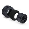 Surpass Hobby 4pcs Height 4.92" (125mm) RC Truck Wheels and Tires Set for 1/10 Monster Truck Wheels Tires for HPI/HSP/Savage XS TM Flux/ARRMA 1/10 Gorgon/KDM.Racing Successor/HNR H9801 Mars