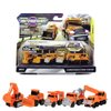 Micro Machines MMW0021 Construction Crew Pack, Features 5 Plus Corresponding Scene-Highly Collectible Themed Toy Cars – Tiny Vehicles, Huge World, Orange