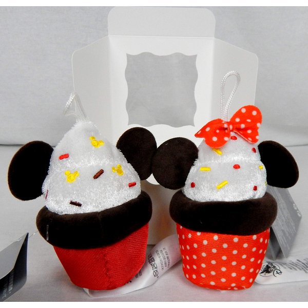 Cupcake Micro Plush Mickey and Minnie Mouse Gift Box