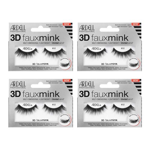 Ardell False Eyelashes 3D Faux Mink 852, 4 pairs