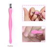 Cuticle knife Trimmer, 24 Pack Cuticle ForkTrimmer Nail Cuticle Remover Trimmer Pusher Dead Skin with Double Head V-Shaped Fork Manicure Pedicure Cleaner Care Tools for Home and Nail Shop (P)