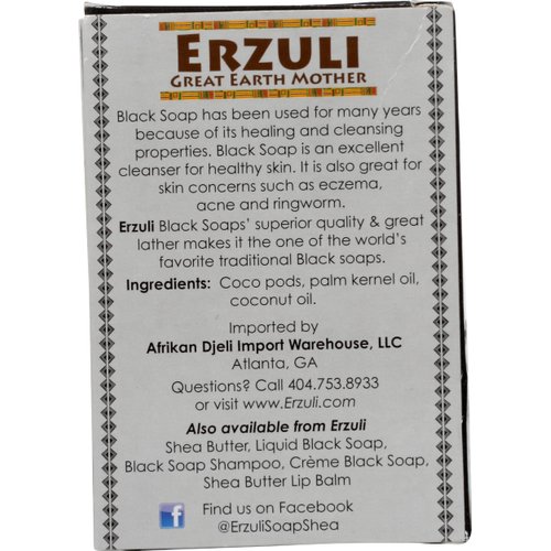 ERZULI Erzuli Black Soap Bar - Unscented, 4 OZ