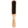 GranNaturals Double Sided Boar Bristle Hair Brush - Soft Hard Finishing & Smoothing Hairbrush for Slick Back Hair to Style, Polish, & Lay Down Hair Flat to Create a Sleek Hairstyle for Bun, Slickback